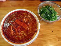 一こく　ピり辛　赤　ラーメン　京都　福知山