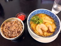 京都　ラーメン　中華そば　光大ラーメン　牛丼