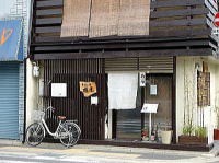 京都　四条大宮　そば　酒　樹庵　店構え